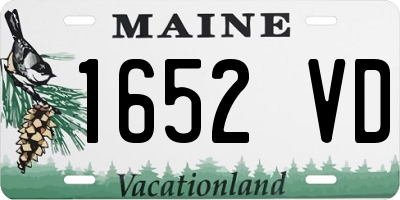 ME license plate 1652VD