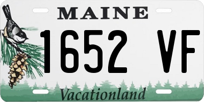 ME license plate 1652VF