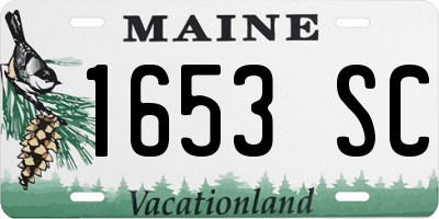 ME license plate 1653SC