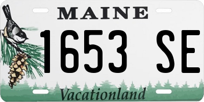 ME license plate 1653SE