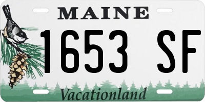 ME license plate 1653SF