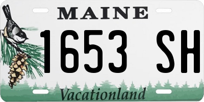 ME license plate 1653SH