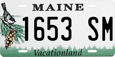 ME license plate 1653SM