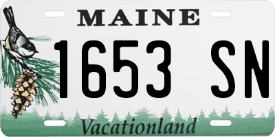ME license plate 1653SN