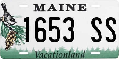 ME license plate 1653SS