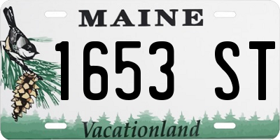 ME license plate 1653ST