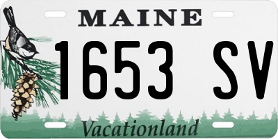 ME license plate 1653SV