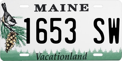 ME license plate 1653SW