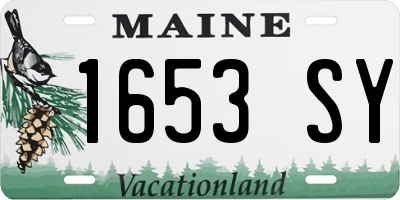 ME license plate 1653SY