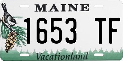 ME license plate 1653TF