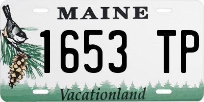 ME license plate 1653TP