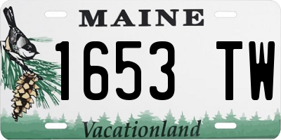 ME license plate 1653TW