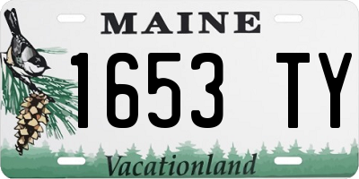 ME license plate 1653TY