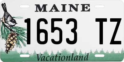 ME license plate 1653TZ