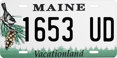 ME license plate 1653UD