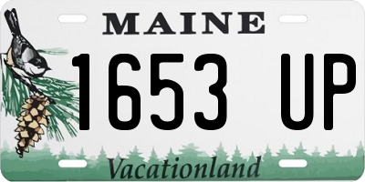 ME license plate 1653UP