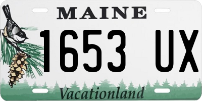 ME license plate 1653UX