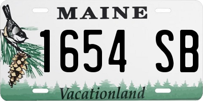 ME license plate 1654SB