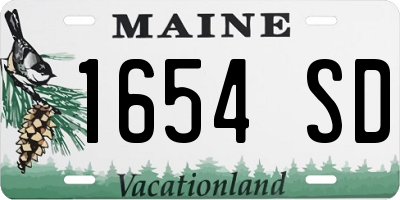 ME license plate 1654SD