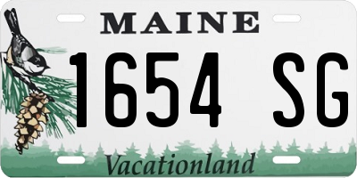 ME license plate 1654SG
