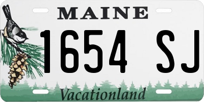 ME license plate 1654SJ