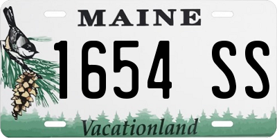ME license plate 1654SS