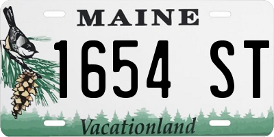 ME license plate 1654ST