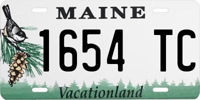 ME license plate 1654TC