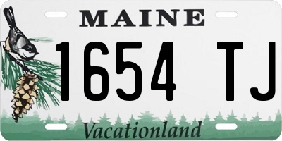 ME license plate 1654TJ