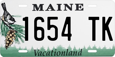 ME license plate 1654TK