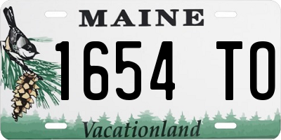 ME license plate 1654TO