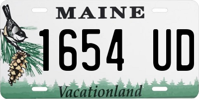 ME license plate 1654UD