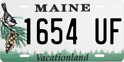 ME license plate 1654UF