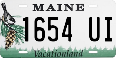 ME license plate 1654UI
