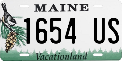 ME license plate 1654US