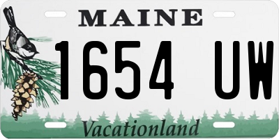ME license plate 1654UW