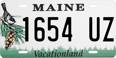 ME license plate 1654UZ