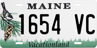ME license plate 1654VC