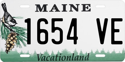 ME license plate 1654VE