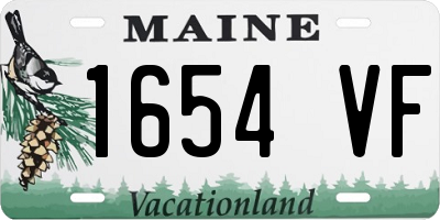 ME license plate 1654VF