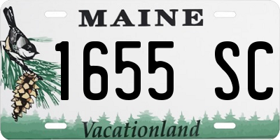 ME license plate 1655SC