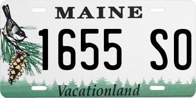 ME license plate 1655SO