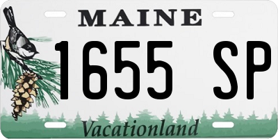 ME license plate 1655SP