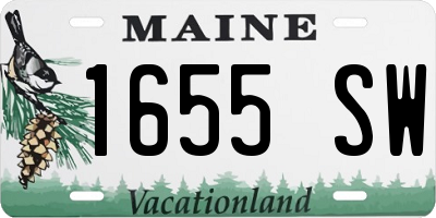 ME license plate 1655SW