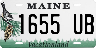 ME license plate 1655UB