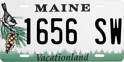 ME license plate 1656SW