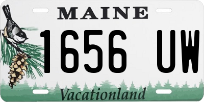 ME license plate 1656UW