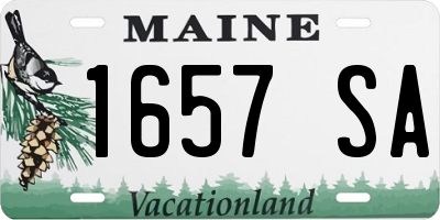 ME license plate 1657SA