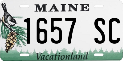 ME license plate 1657SC