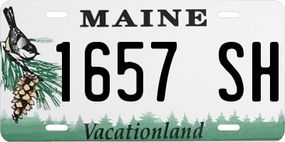 ME license plate 1657SH